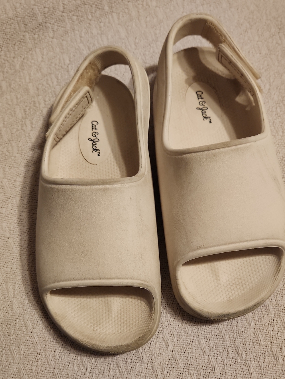 Cat & Jack Cream Open-Toe Back-Strap Kids Sandals